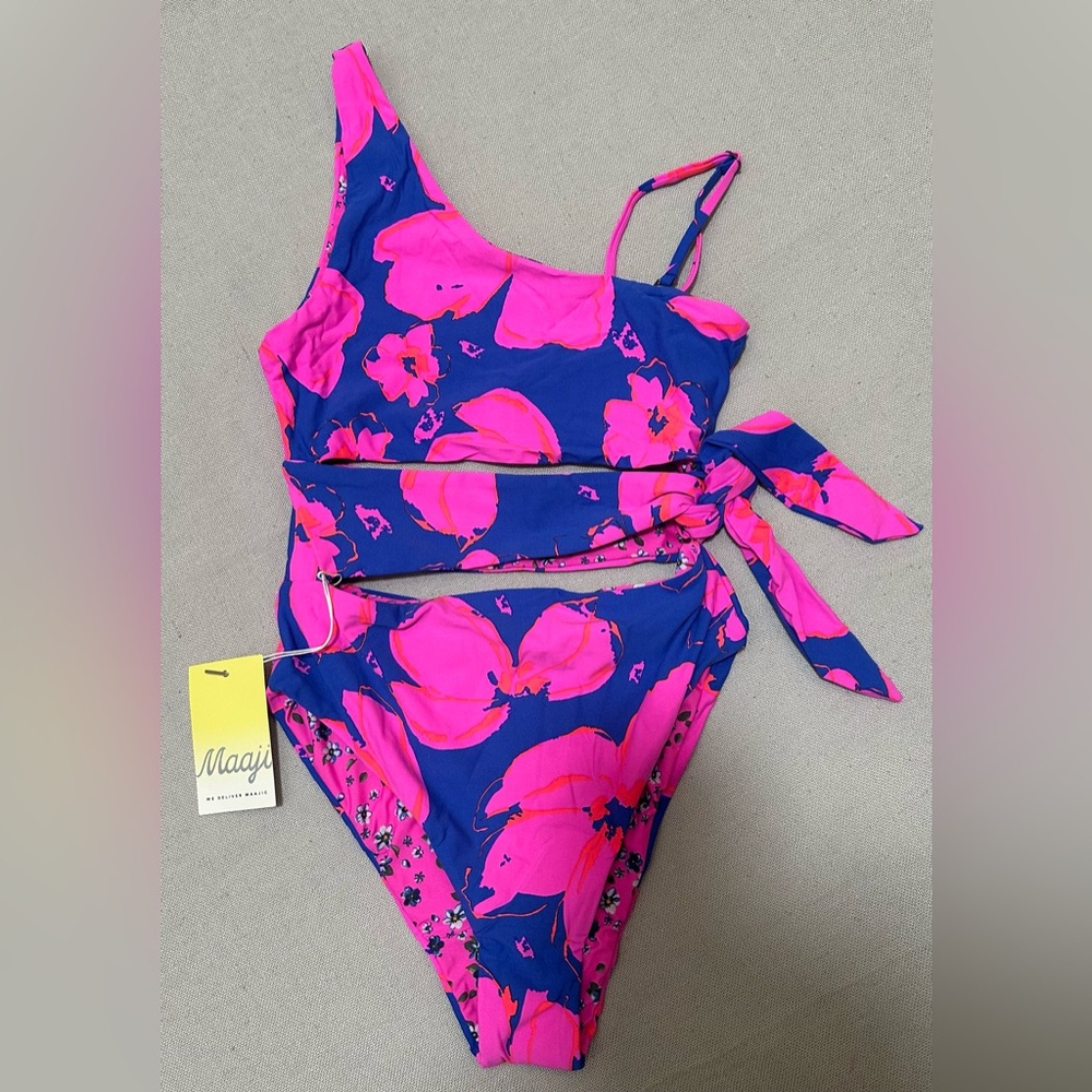 MAAJI Stunning Cut-Out One-piece Floral Swimsuit Reversible
